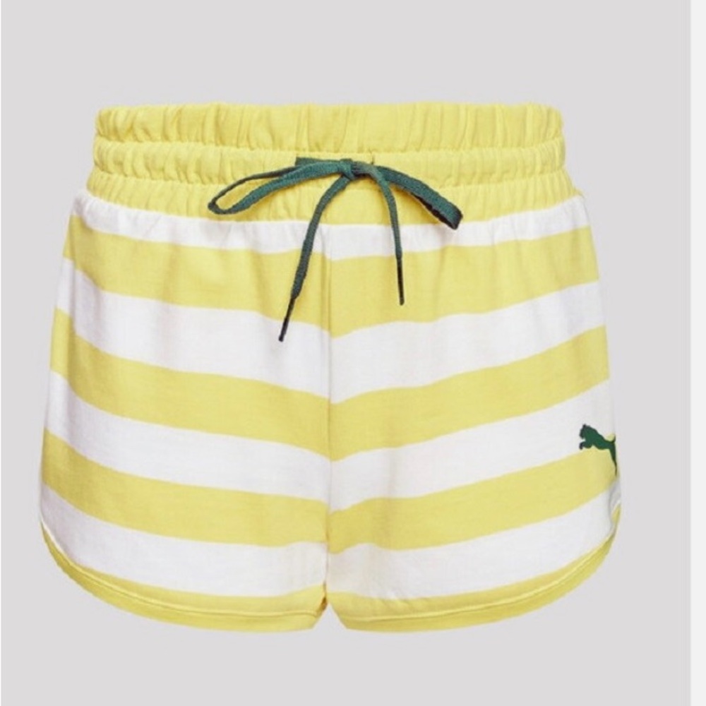Puma Yellow and White Athletic Shorts